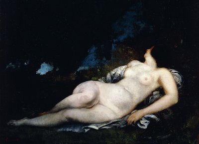 眠る女のための研究、1852年頃 作： Gustave Courbet