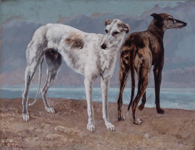 ショワズール伯爵のグレイハウンド 作： Gustave Courbet