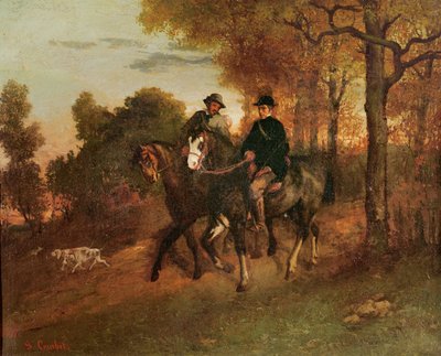 狩りからの帰還、1857 作： Gustave Courbet