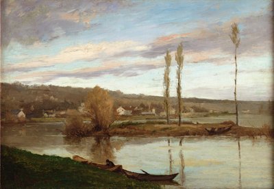 ブージヴァルのセーヌ川、1851年頃（キャンバスに油彩） 作： Gustave Courbet