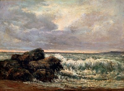 波、c1870。 作： Gustave Courbet