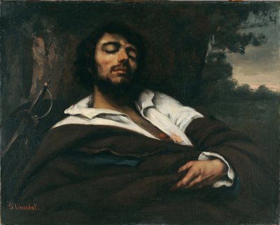 負傷した男、1866年頃。 作： Gustave Courbet