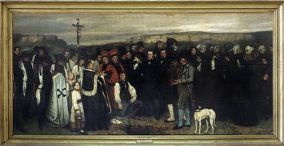 オルナンの葬儀-ギュスターヴ・クールベ作、オルセー美術館蔵 作： Gustave Courbet