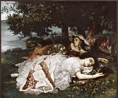 セーヌ河畔の貴婦人たち（油彩・キャンバス 作： Gustave Courbet