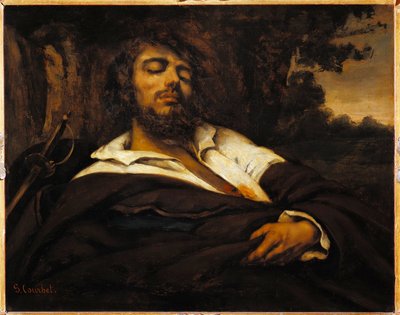 画家の自画像の傷。(キャンバスに油彩 作： Gustave Courbet