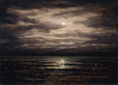 ボンポートのレマン湖の夕暮れ、1876 作： Gustave Courbet