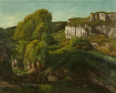 オルナン近郊のルーの谷 1860年頃 （油彩・キャンバス 作： Gustave Courbet