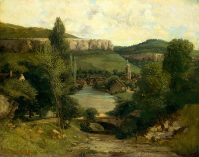 オルナンの眺め、1850年頃 作： Gustave Courbet
