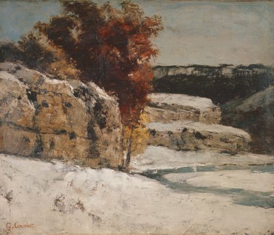 冬の風景、1865-70 作： Gustave Courbet
