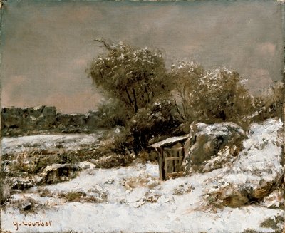 冬の風景、1855年以降 作： Gustave Courbet