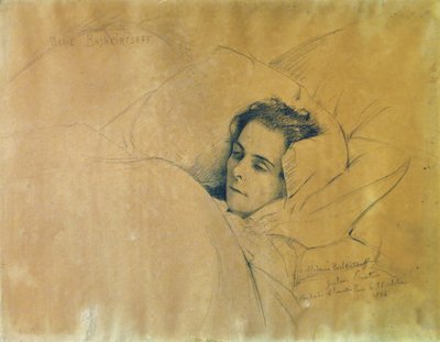 Maria Konstantinovna Bashkirtseva 1858-1884、1884 の死。 作： Gustave Courtois