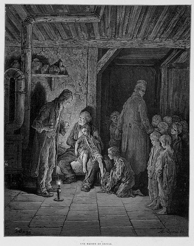 避難所 - グスタフ・ドーアの「ロンドン」にて 作： Gustave Dore