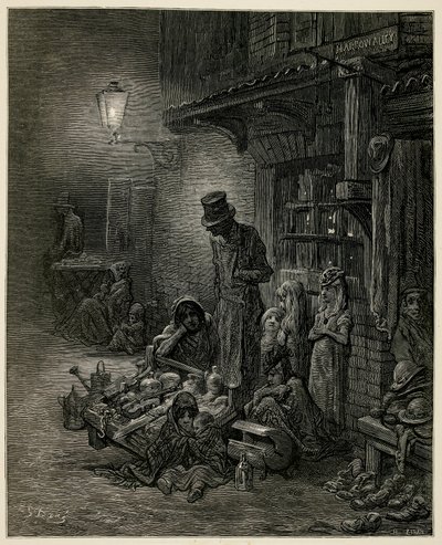 Köyhä perhe tavaroineen. 作： Gustave Dore