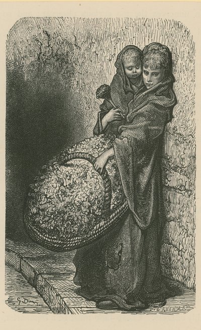 花を売る女性 作： Gustave Dore