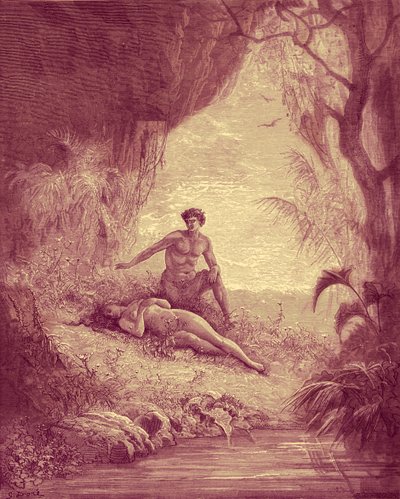 アダムとイブ-聖書 作： Gustave Dore