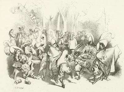 リシュリューの決闘に対する布告後（グラビア） 作： Gustave Dore