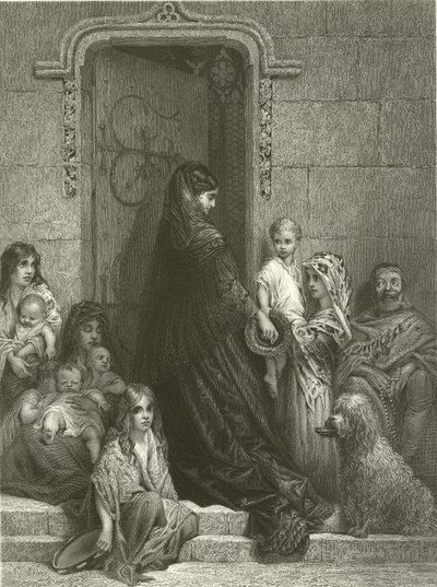 施しを与える 作： Gustave Dore