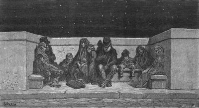「星空の下で眠る」、1872年。 作： Gustave Dore