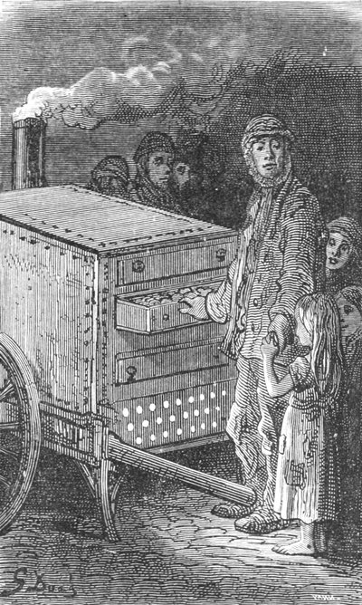 「ベイクドポテトマン」、1872年。 作： Gustave Dore