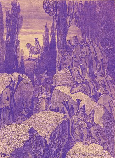 ミュンヒハウゼン男爵：ハイウェイマン／山賊、ドレ作。 作： Gustave Dore