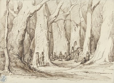 森でのネイティブアメリカンの出会い 作： Gustave Dore