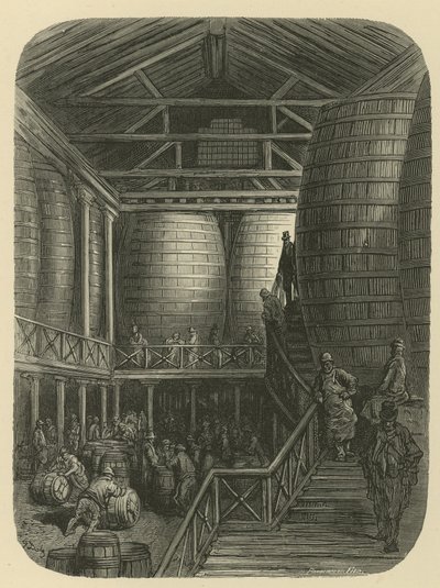 倉庫の醸造所労働者 作： Gustave Dore