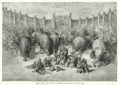 アレキサンドリアのサーカスで捕らえられたユダヤ人（彫刻 作： Gustave Dore