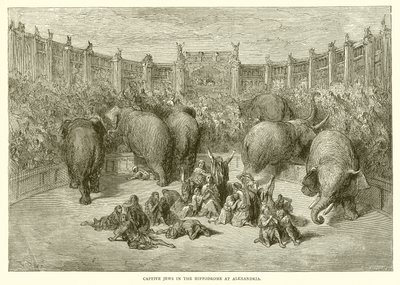 アレクサンドリアの競馬場の捕虜ユダヤ人 作： Gustave Dore