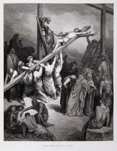 十字架につけられたキリスト、ドーレ聖書からの挿絵 作： Gustave Dore