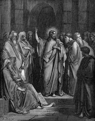 会堂でのキリスト 作： Gustave Dore