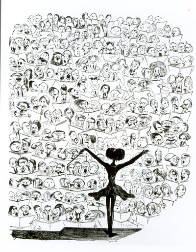 フィルハーモニー協会のコンサート、ヘクターベルリオーズの風刺画（1803-69）、「Le Journal pour Rire」、1850年 作： Gustave Dore