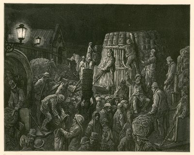 コヴェントガーデンマーケット、ロンドン 作： Gustave Dore