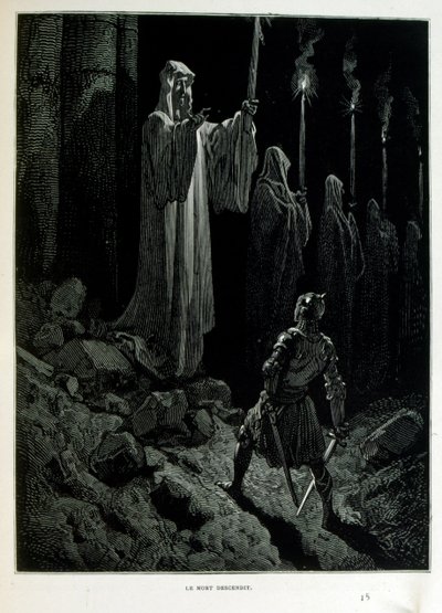 フランスの画家、版画家、挿絵画家であるギュスターヴ・ドーア（1832年～1883年）が1863年に描いた「クロック・ミテーヌ」。Croque-Mitaine（ブギーマン）とは、子供を怖がらせて賢くさせるために、子供に見せられる悪意のあるキャラクター。 作： Gustave Dore