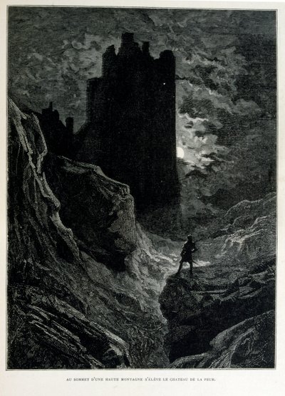 フランスの画家、版画家、挿絵画家であるギュスターヴ・ドーア（1832年～1883年）が1863年に描いた「クロック・ミテーヌ」。Croque-Mitaine（ブギーマン）とは、子供を怖がらせて賢くさせるために、子供に見せられる悪意のあるキャラクター。 作： Gustave Dore