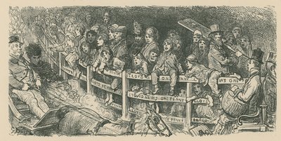 群衆は馬車レースを見る 作： Gustave Dore