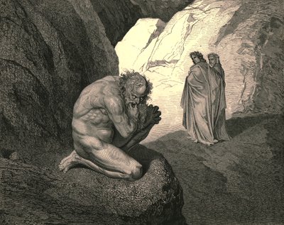 Cursd wolf！自分の獲物を内側に激怒させて、あなたを消費しなさい！、c1890。 作： Gustave Dore