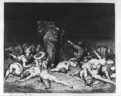 地獄のダンテとヴァージル、「神の喜劇」からのイラスト、1861 作： Gustave Dore
