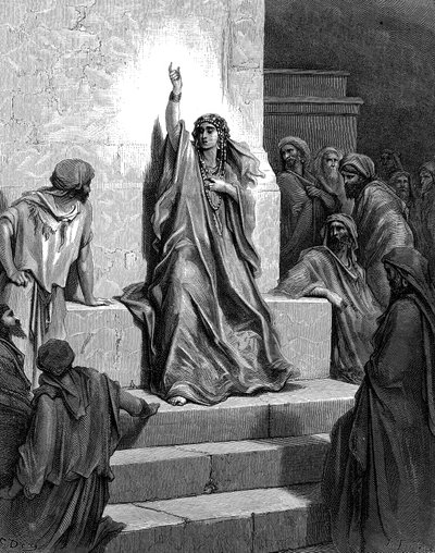 ヘブライ語の預言者であり裁判官であるデボラ、1866年 作： Gustave Dore