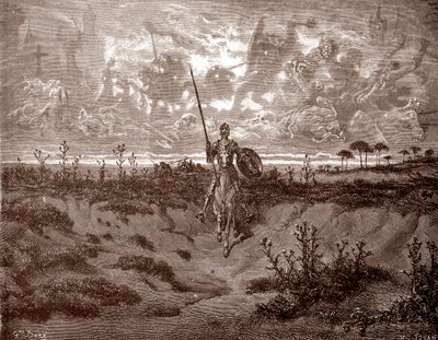 冒険に出発するドン・キホーテ ミゲル・デ・セルバンテス（1547-1616）による「L