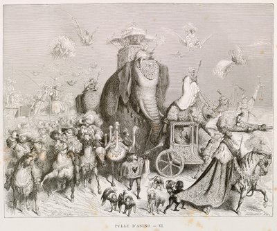 シャルル・ペロー（1628-1703）の童話集の挿絵「ロバの皮」、ギュスターヴ・ドーア（1832-1883）作 作： Gustave Dore