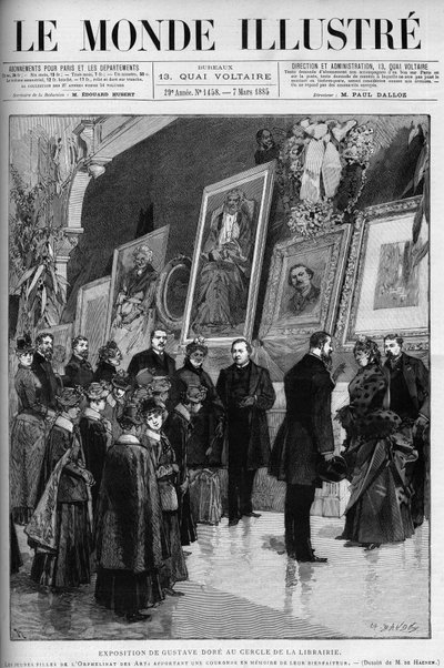フランスのイラストレーター、画家であるギュスターヴ・ドーア（1832-1883）の本屋界での展覧会。"イラストレーションの世界 "でのエングレーヴィング 作： Gustave Dore
