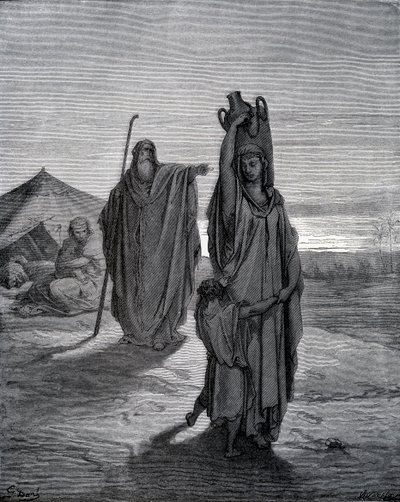 ハガーの追放 作： Gustave Dore
