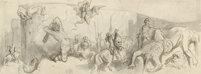 騎士と巨人の戦い 作： Gustave Dore