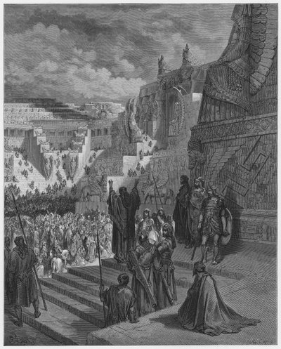 ギュスターヴドレバイブル：ユダヤ人に自由を与えるArtaxerxes 作： Gustave Dore