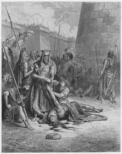 ギュスターヴドール聖書：アビメレクの死 作： Gustave Dore