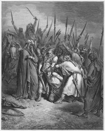 ギュスターヴドール聖書：アガグの死 作： Gustave Dore