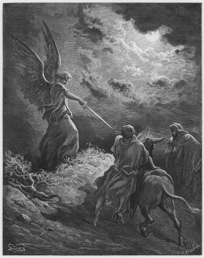ギュスターヴドールバイブル：バラームに登場する天使 作： Gustave Dore