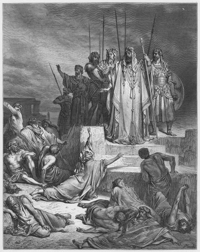 ギュスターヴ・ドール聖書：サマリアの飢饉 作： Gustave Dore