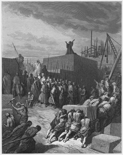 ギュスターヴドール聖書：神殿の再建 作： Gustave Dore