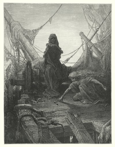 ギュスターヴ・ドーアが描いたコールリッジの『古代海人船乗り物語』の挿絵（エングレーヴィング） 作： Gustave Dore